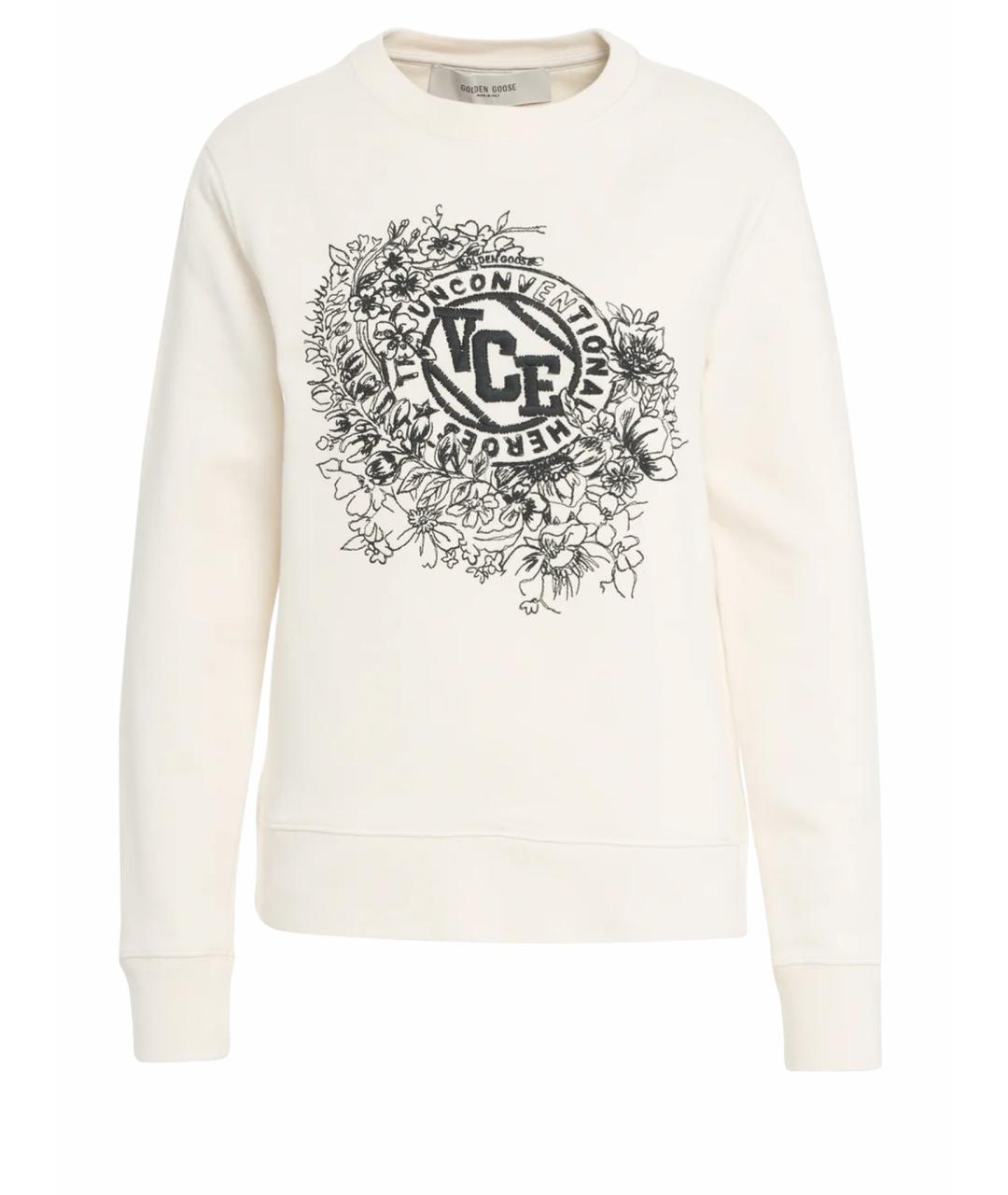 GOLDEN GOOSE DELUXE BRAND Белый хлопковый джемпер / свитер, фото 1