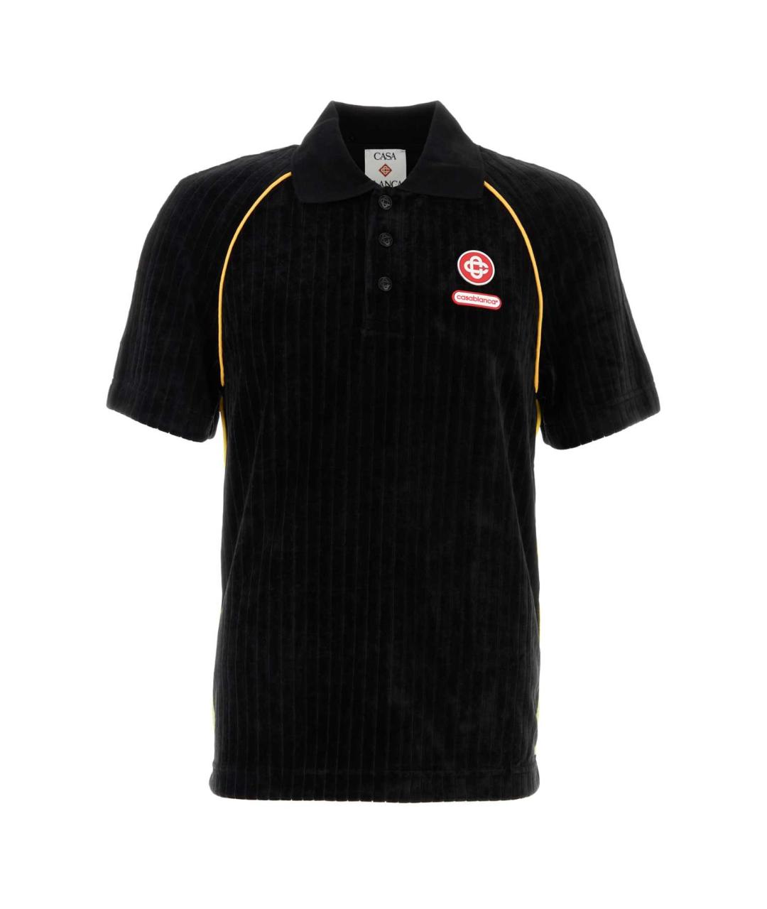 CASABLANCA Черное поло с коротким рукавом, фото 1