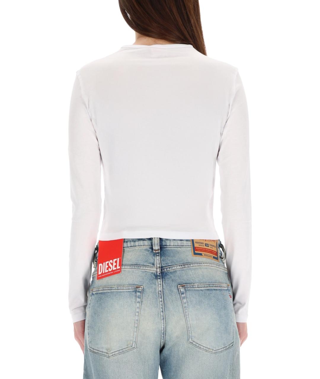DIESEL Белая хлопковая водолазка, фото 2