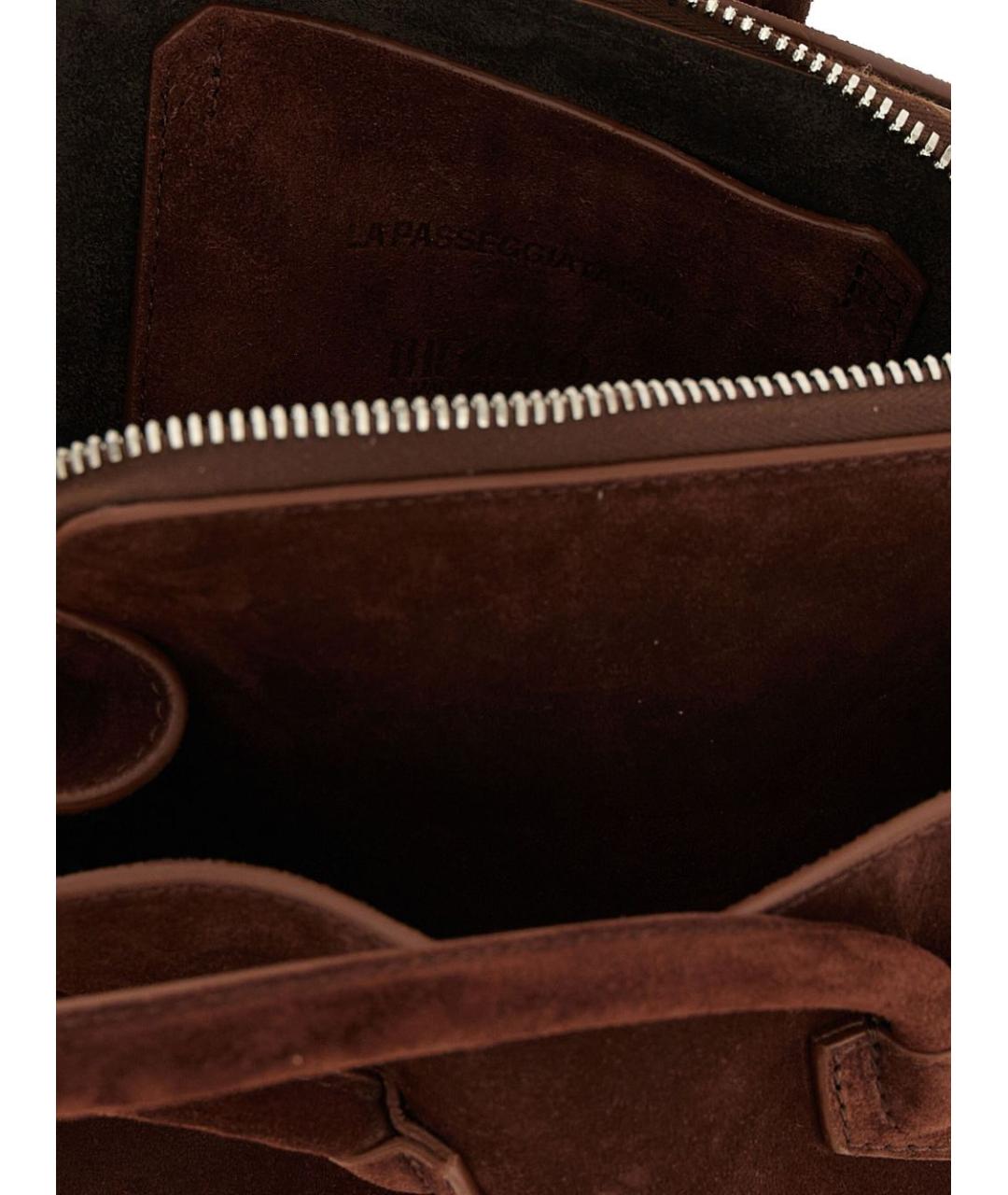 THE ATTICO Коричневая кожаная сумка тоут, фото 2