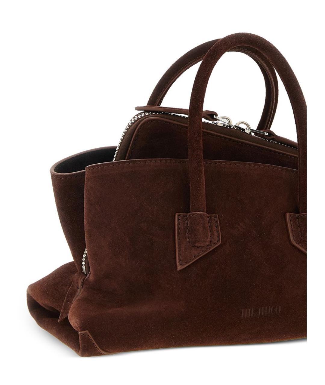 THE ATTICO Коричневая кожаная сумка тоут, фото 3