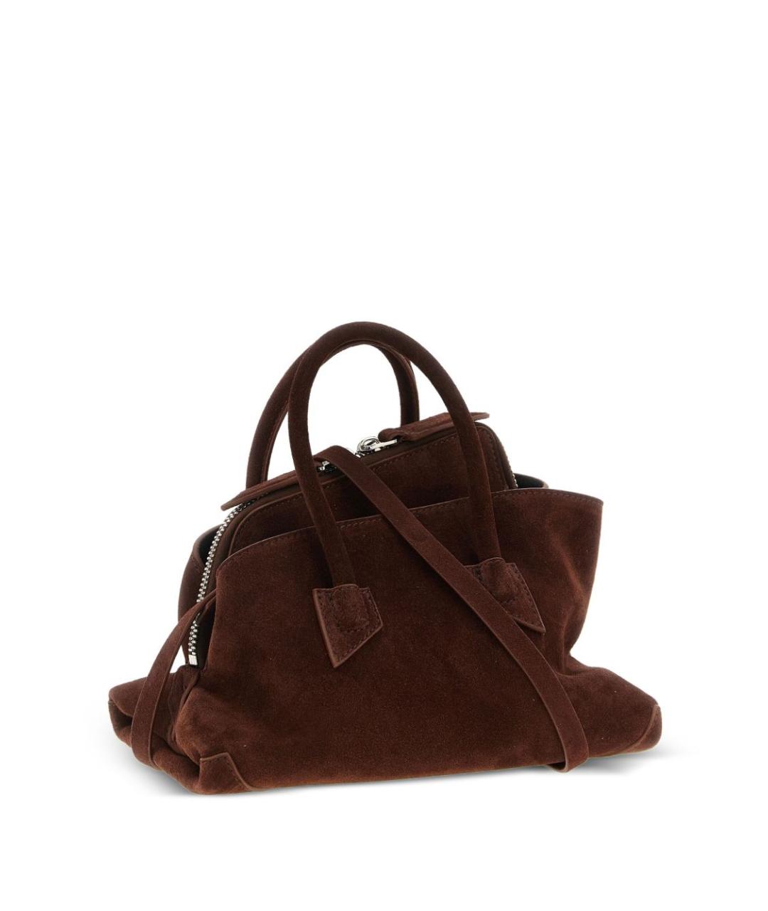 THE ATTICO Коричневая кожаная сумка тоут, фото 1