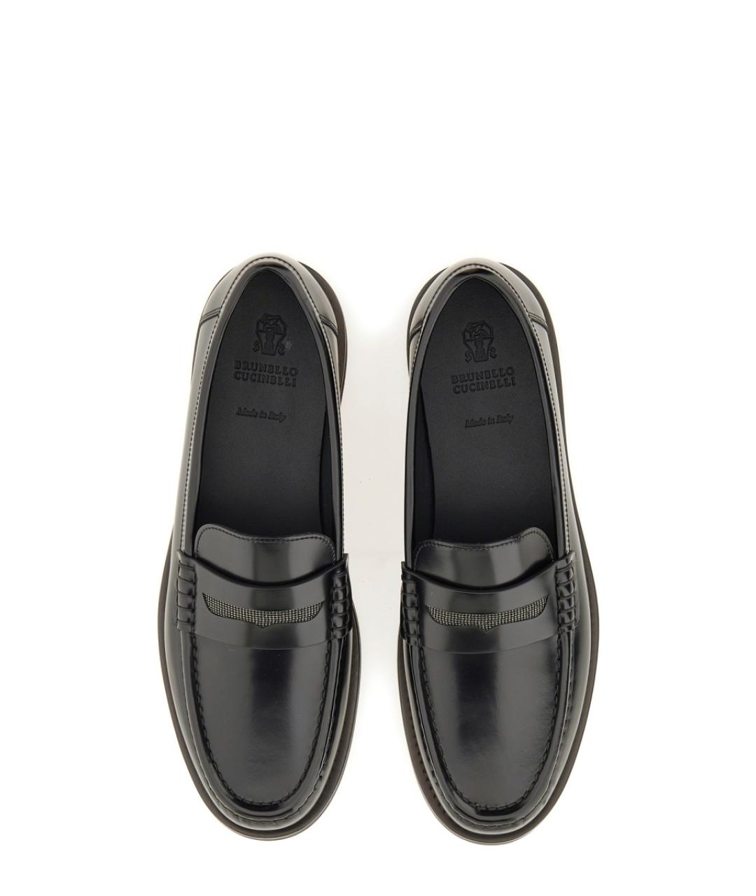 BRUNELLO CUCINELLI Черные кожаные лоферы, фото 5