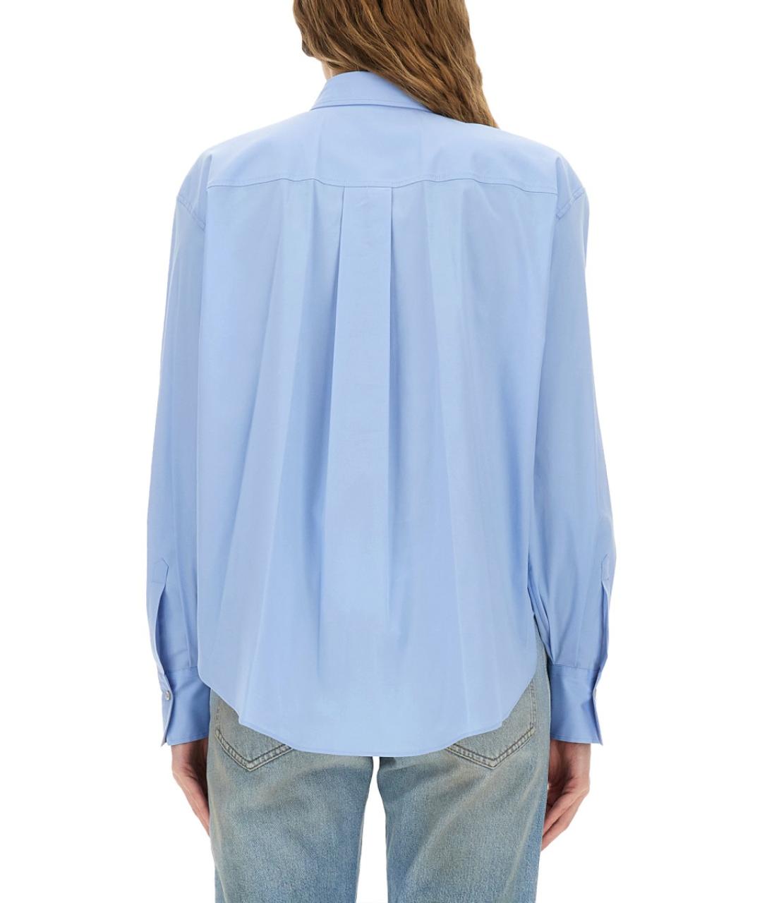 BRUNELLO CUCINELLI Голубая хлопковая рубашка, фото 4