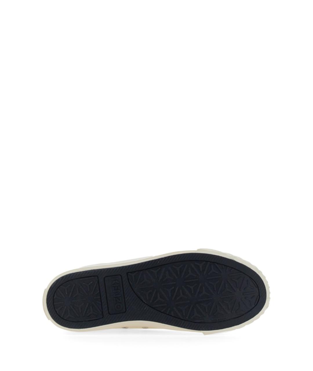 KENZO Белые текстильные кеды, фото 5