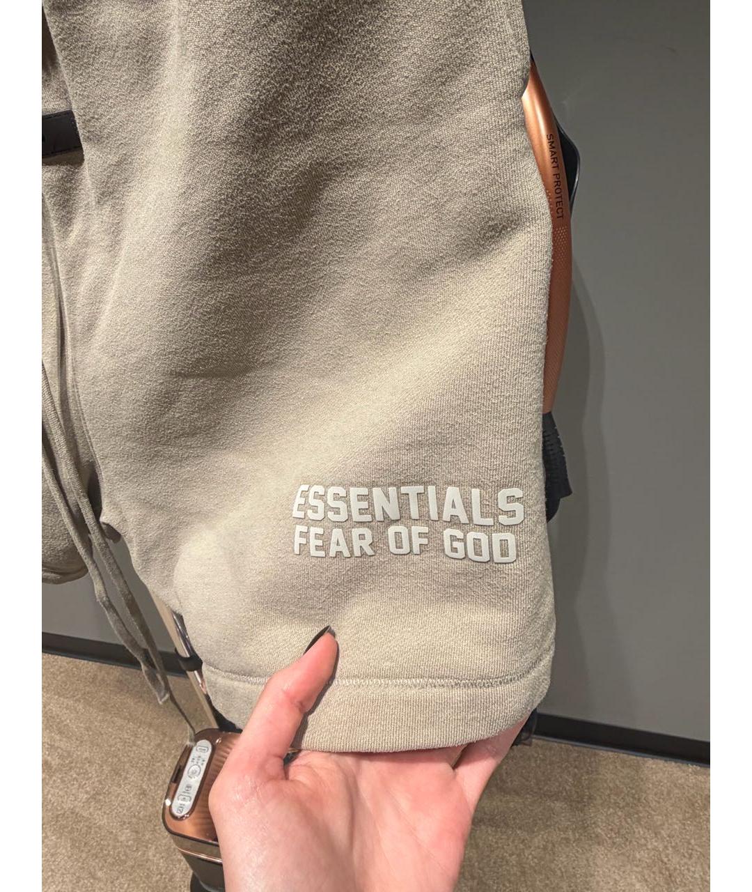 FEAR OF GOD ESSENTIALS Бежевые хлопковые шорты, фото 4