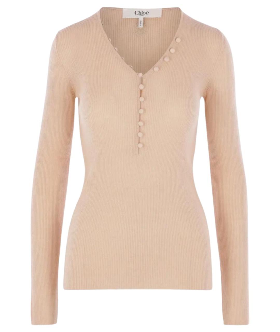 CHLOE Розовая шерстяная водолазка, фото 1