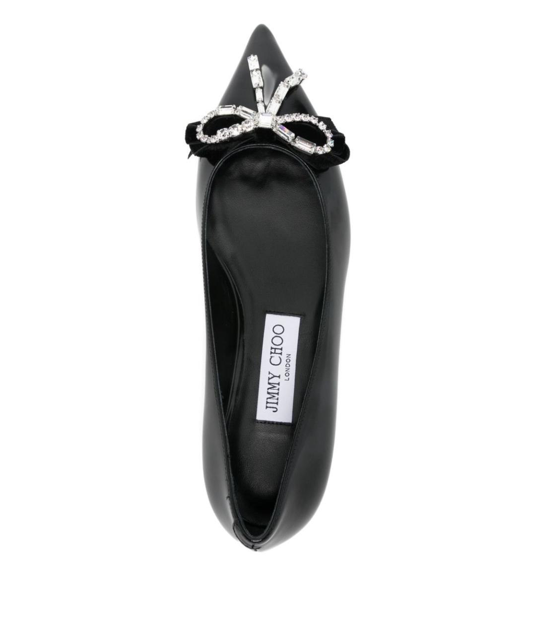 JIMMY CHOO Черные кожаные балетки, фото 2