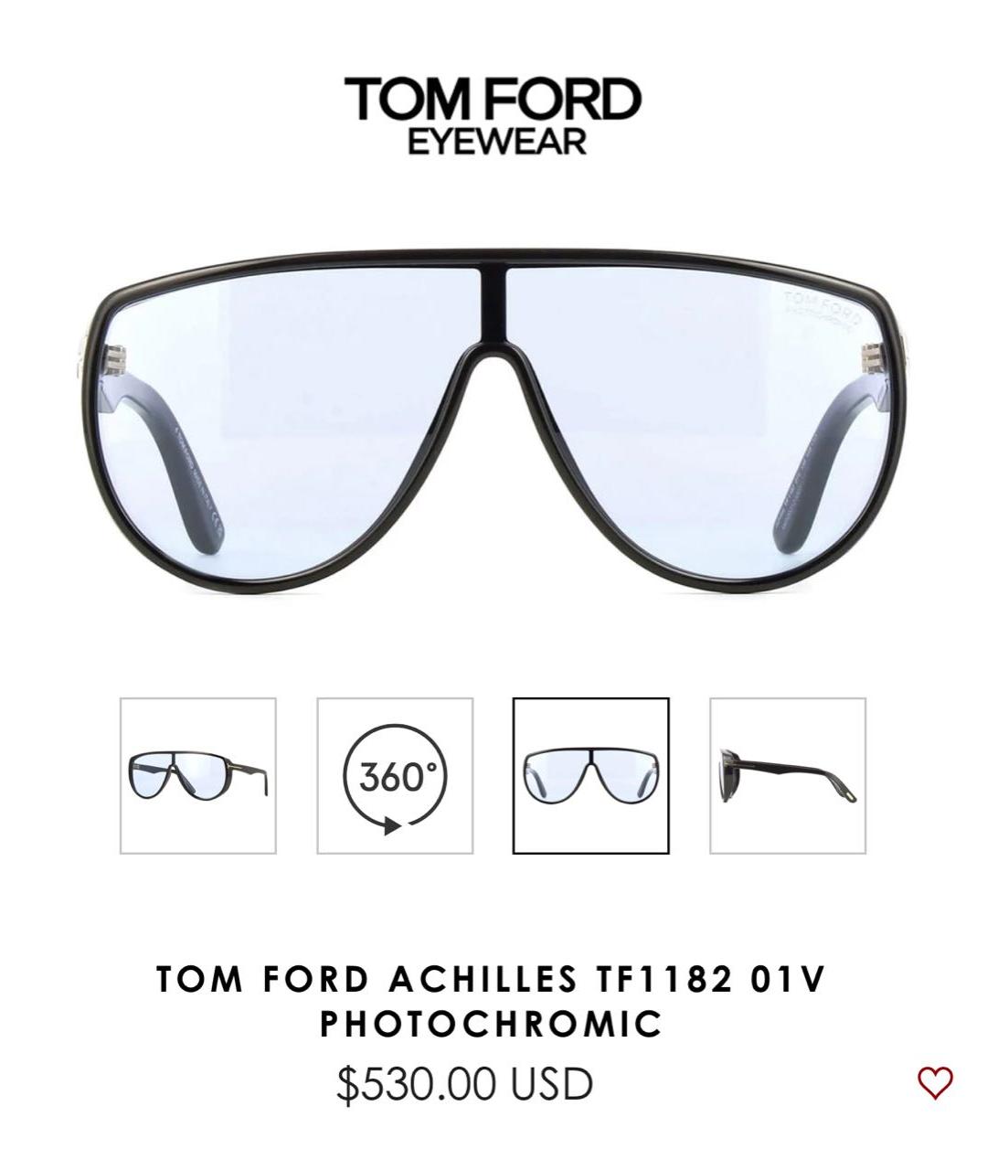 TOM FORD Черные пластиковые солнцезащитные очки, фото 9