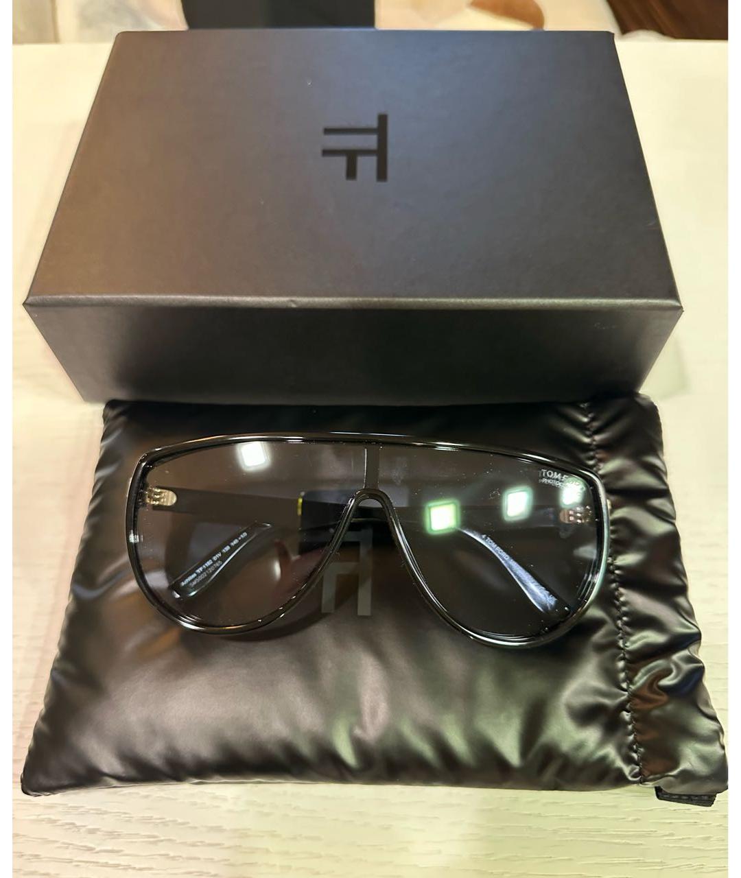 TOM FORD Черные пластиковые солнцезащитные очки, фото 7