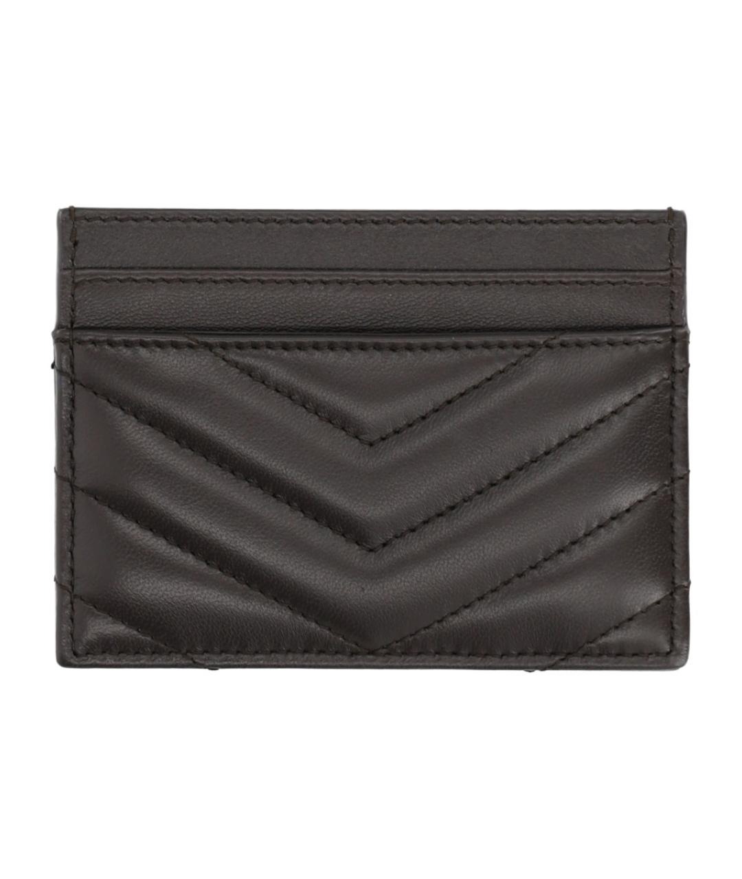 SAINT LAURENT Коричневый кожаный кошелек, фото 2