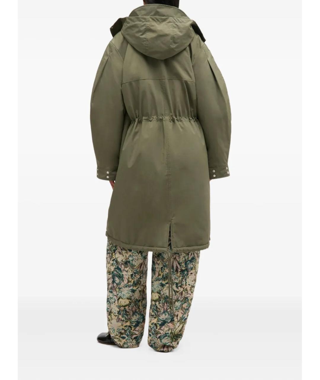 GANNI Зеленый полиамидовый тренч/плащ, фото 4
