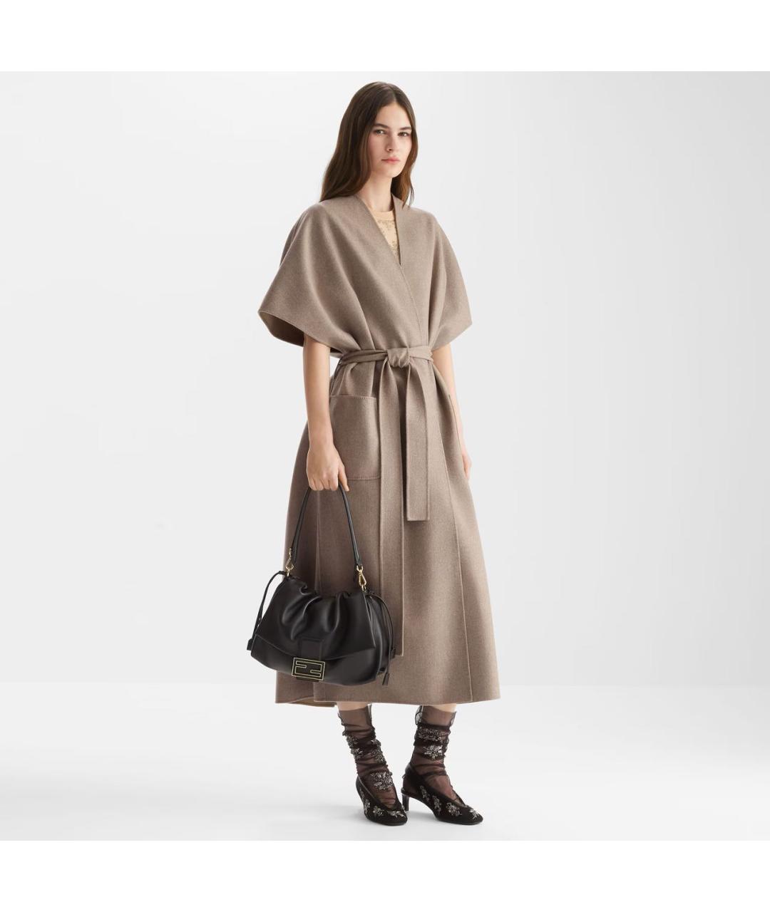 FENDI Бежевое кашемировое пальто, фото 2