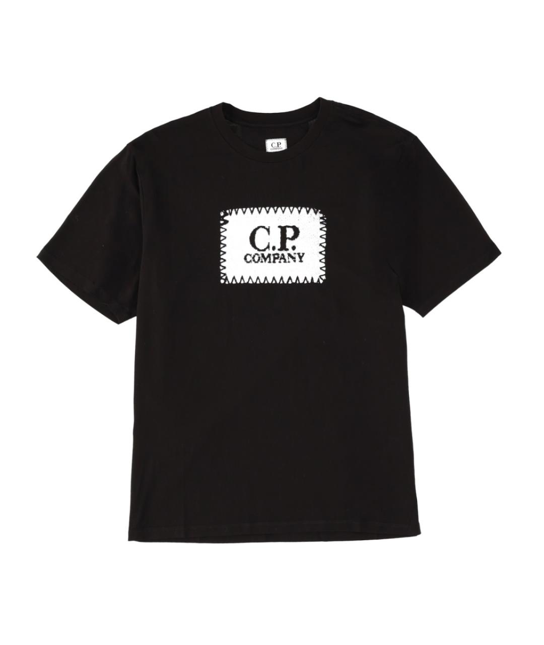 CP COMPANY Черная хлопковая футболка, фото 1