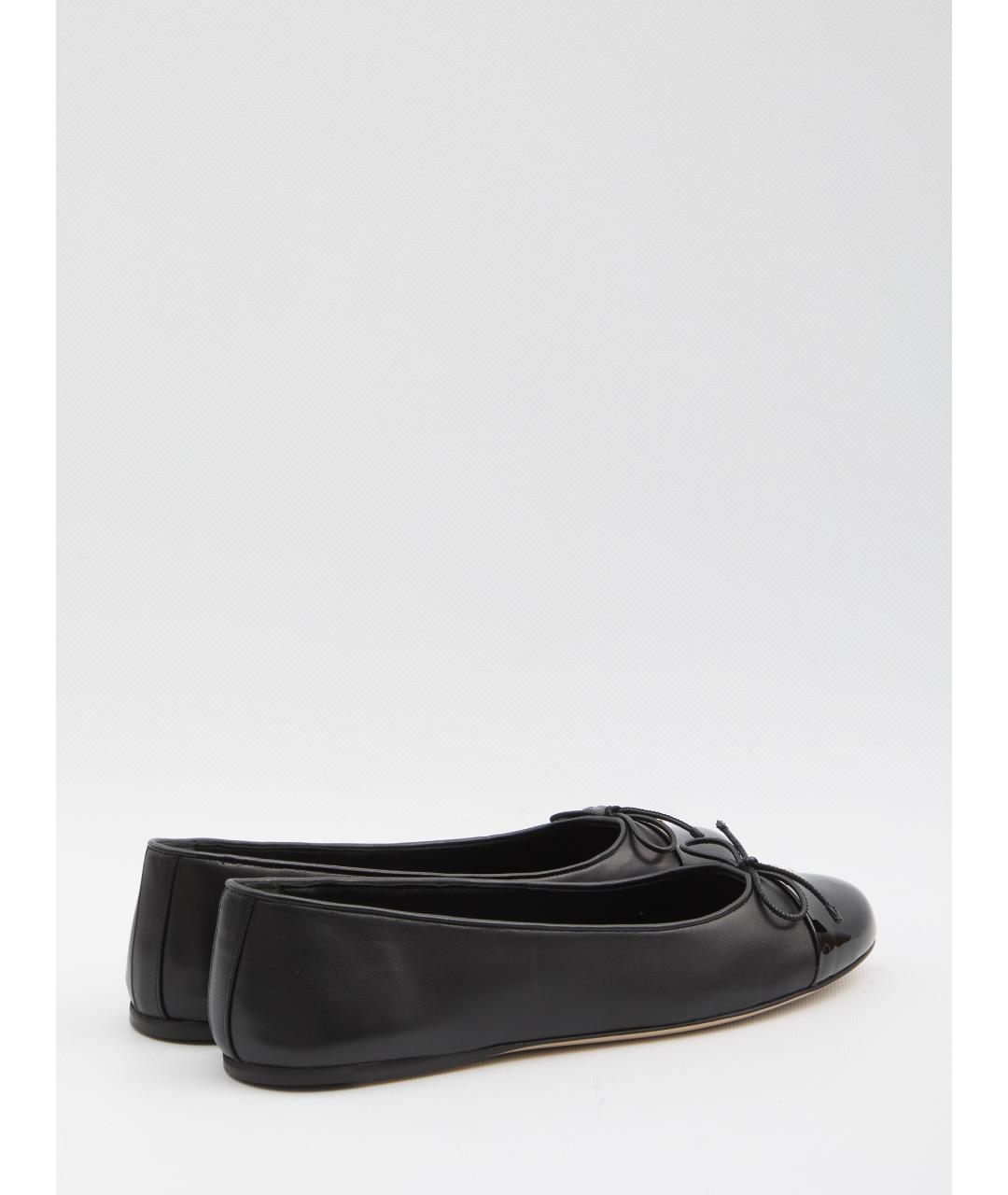 GUCCI Черные кожаные балетки, фото 3