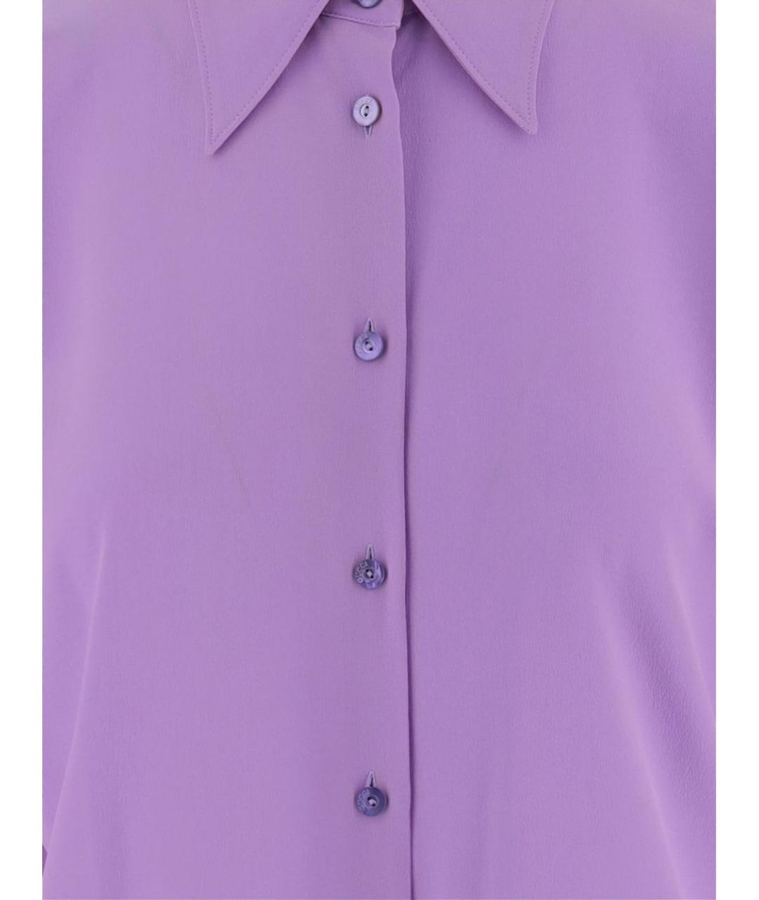 GUCCI Фиолетовая шелковая рубашка, фото 2