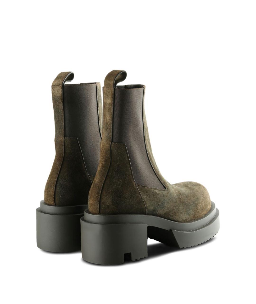 RICK OWENS Зеленые замшевые ботинки, фото 3