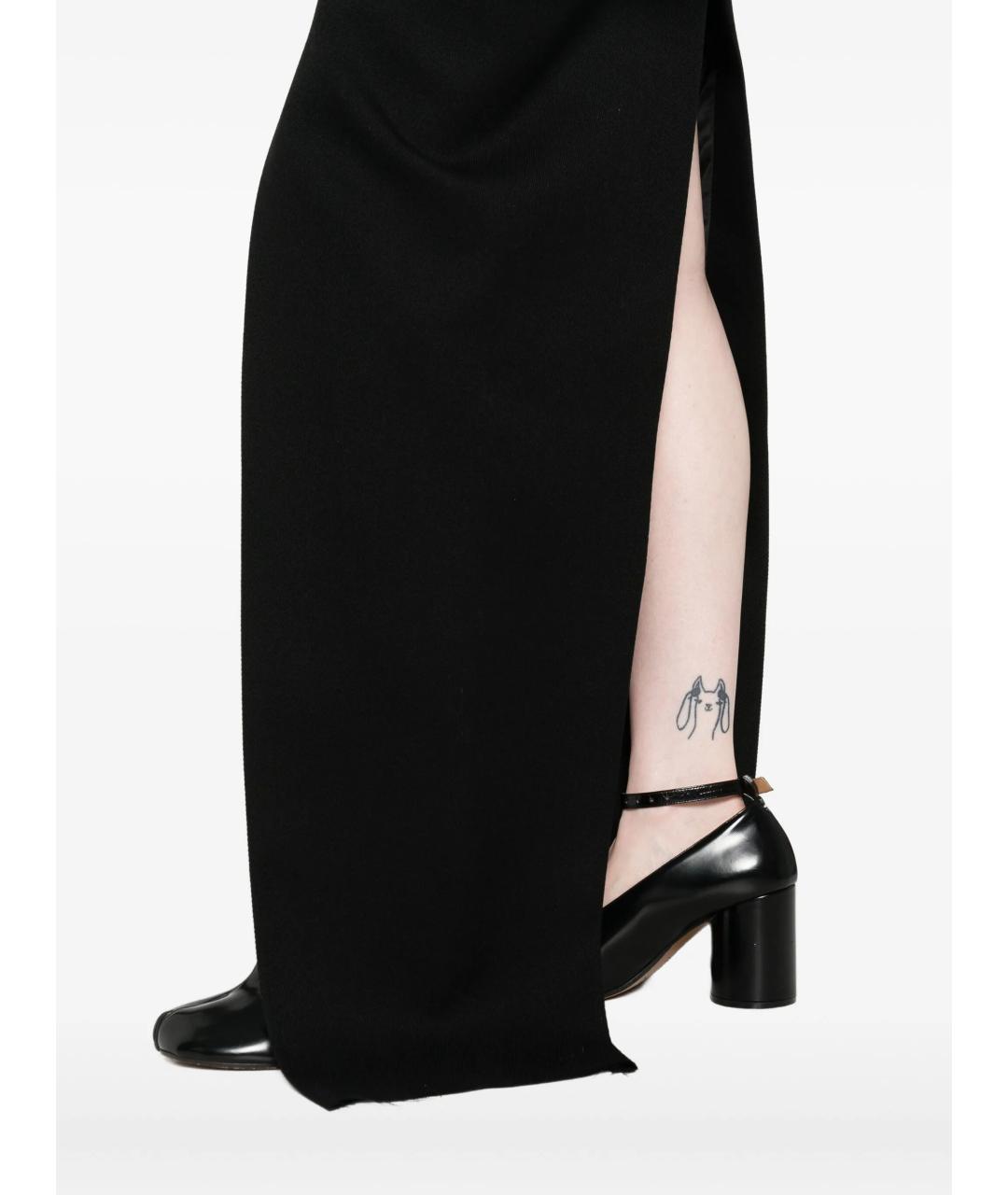 RICK OWENS Черная шерстяная юбка макси, фото 5