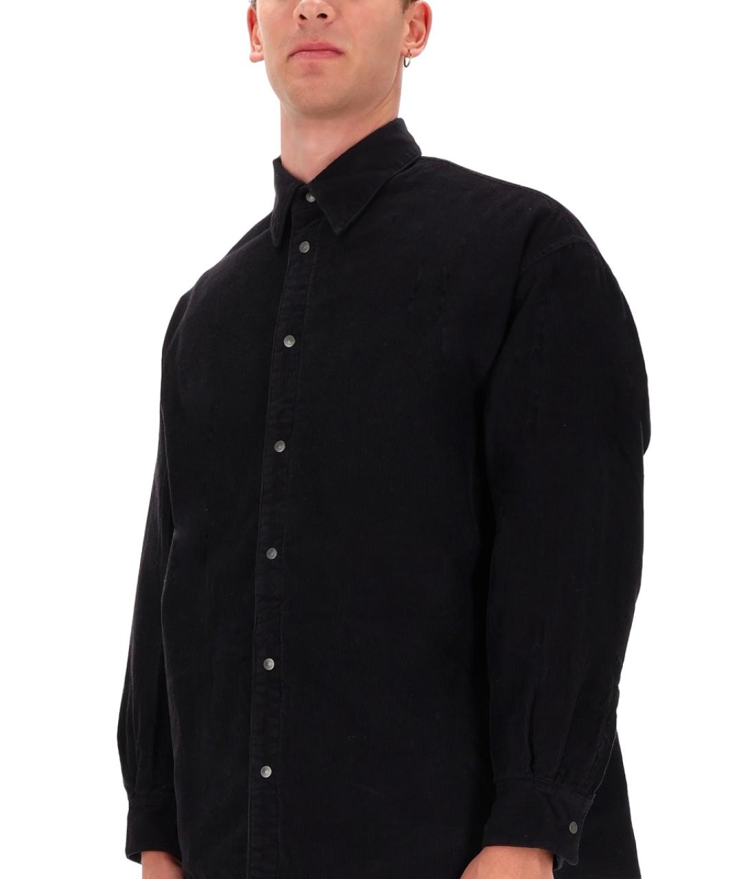DIESEL Черная хлопковая кэжуал рубашка, фото 3