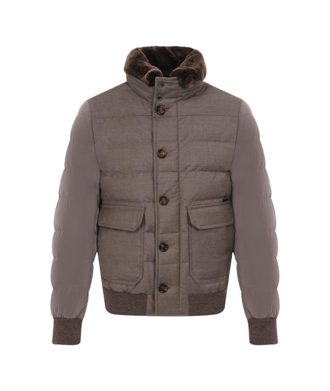 MOORER Серая полиамидовая куртка, фото 1