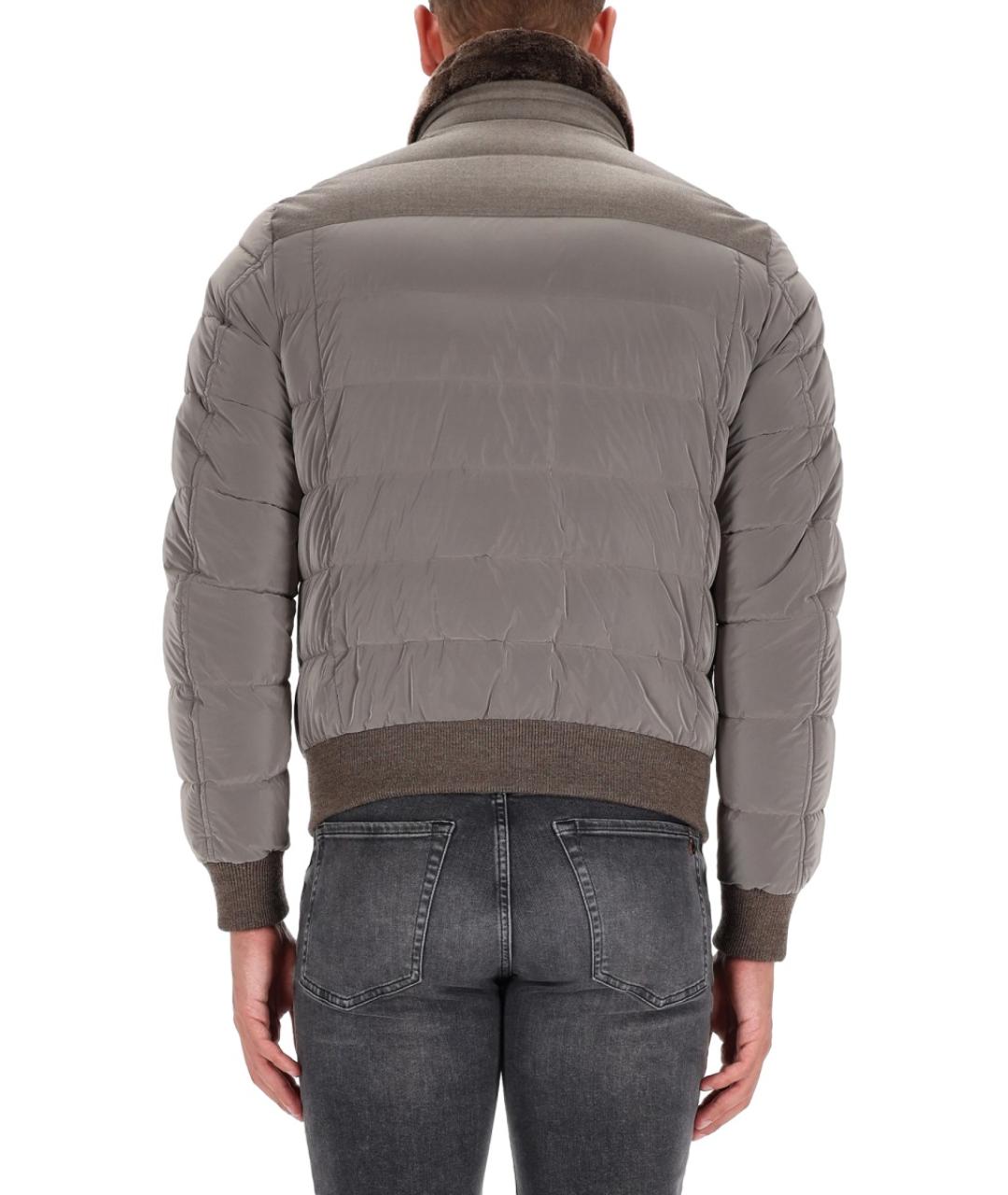 MOORER Серая полиамидовая куртка, фото 4