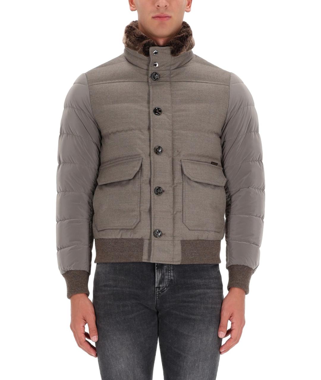 MOORER Серая полиамидовая куртка, фото 2