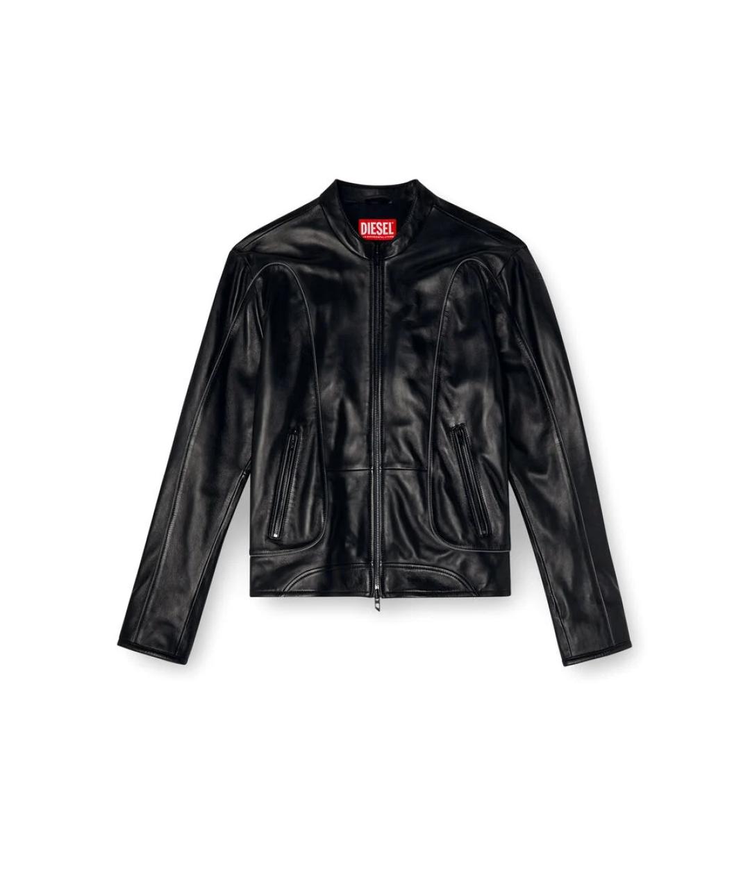 DIESEL Черная кожаная куртка, фото 1