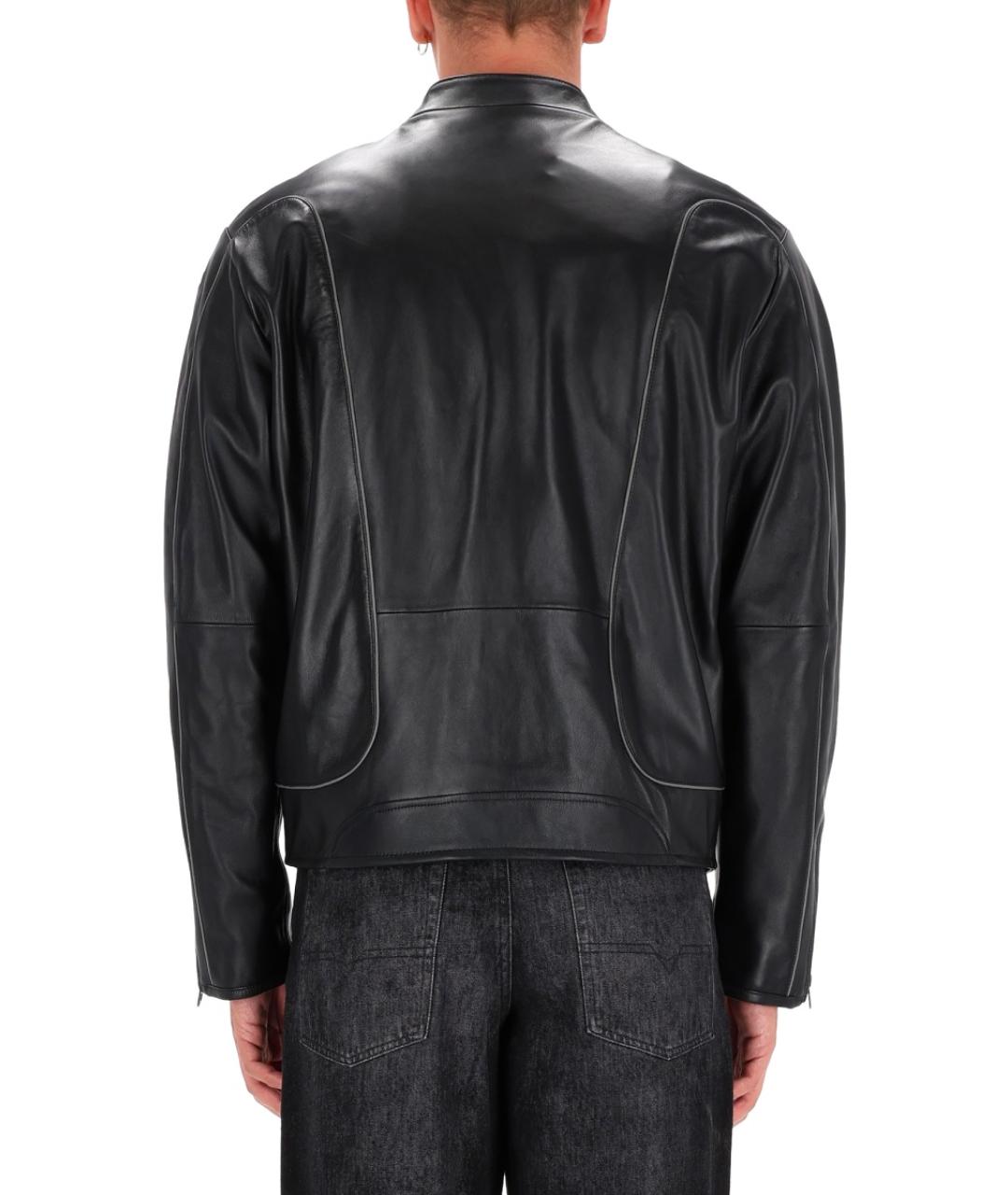 DIESEL Черная кожаная куртка, фото 5