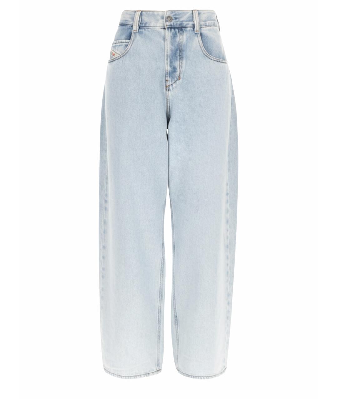 DIESEL Голубые хлопковые прямые джинсы, фото 1