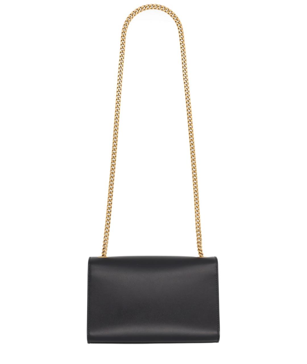 SAINT LAURENT Черная кожаная сумка через плечо, фото 3