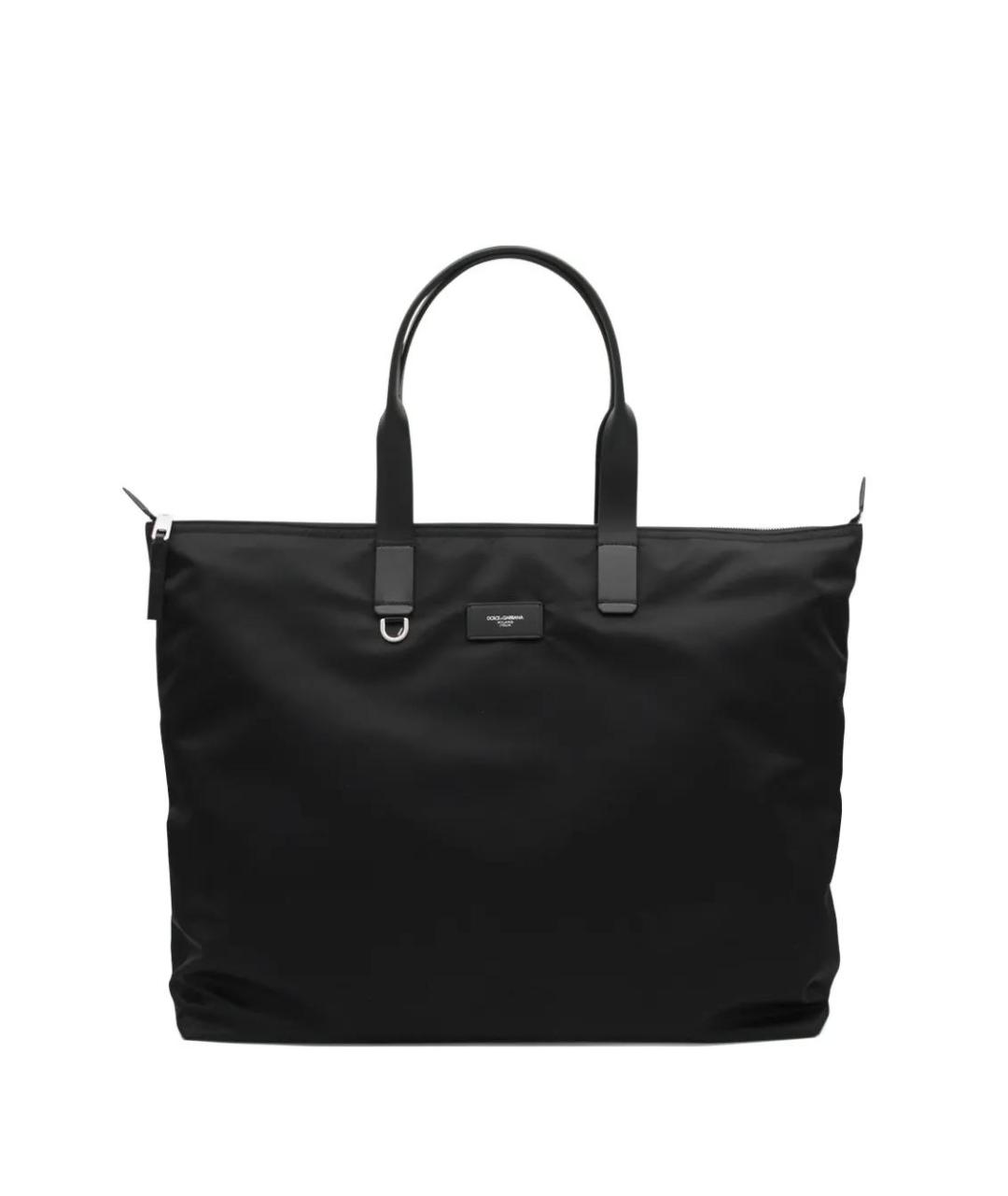 DOLCE&GABBANA Черная синтетическая сумка тоут, фото 1