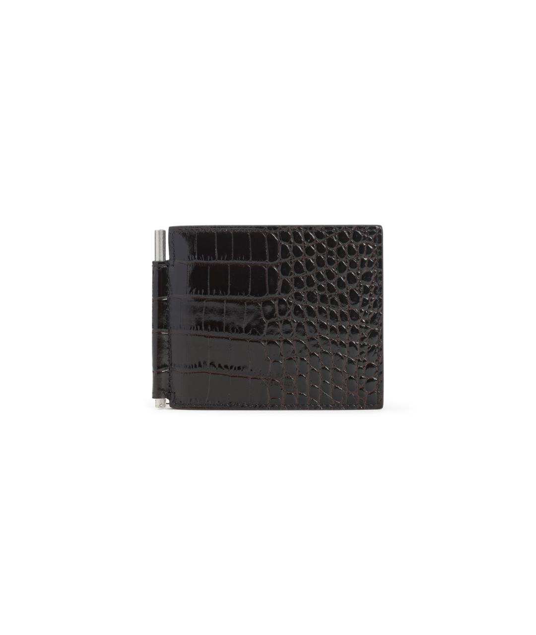 TOM FORD Коричневый кошелек из лакированной кожи, фото 1