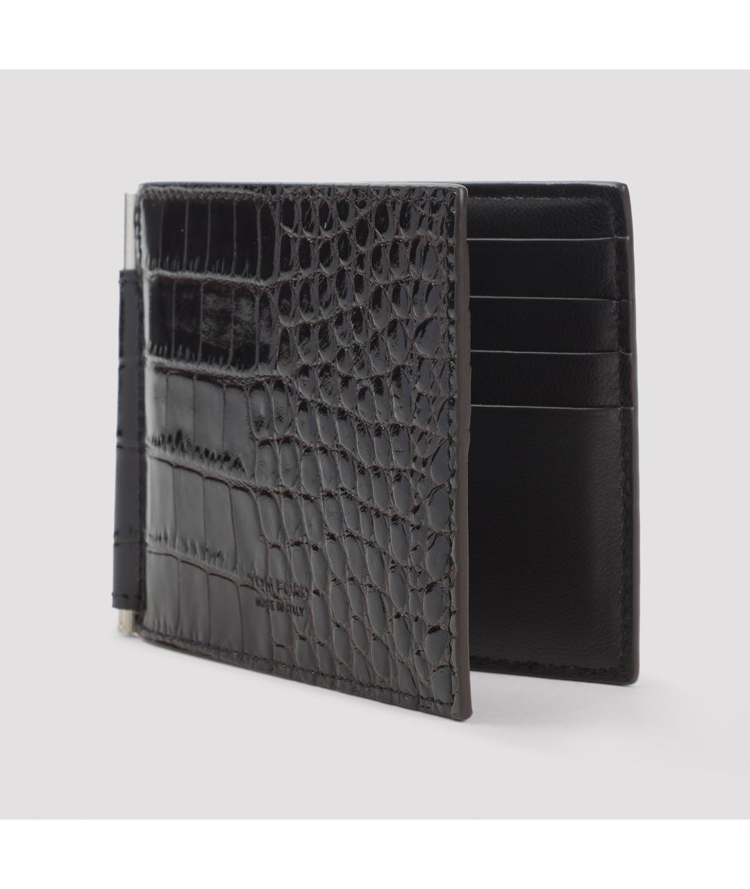 TOM FORD Коричневый кошелек из лакированной кожи, фото 5