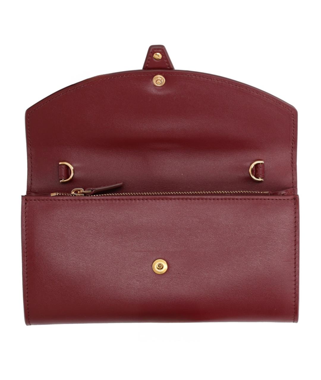 VERSACE Бордовый кожаный кошелек, фото 4