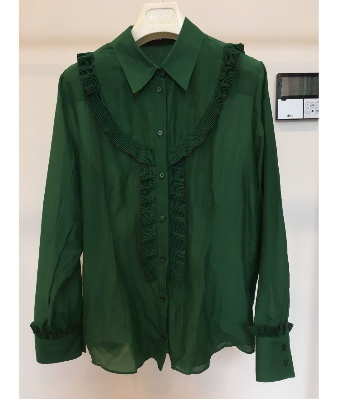 ROCHAS Зеленая хлопковая рубашка, фото 6