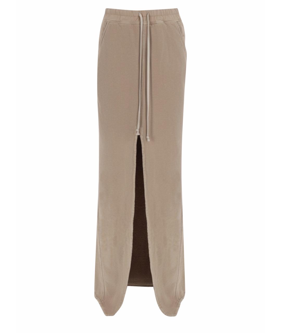 RICK OWENS DRKSHDW Бежевая хлопковая юбка макси, фото 1