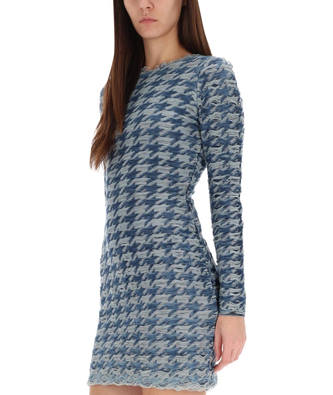 DIESEL Голубое повседневное платье, фото 4