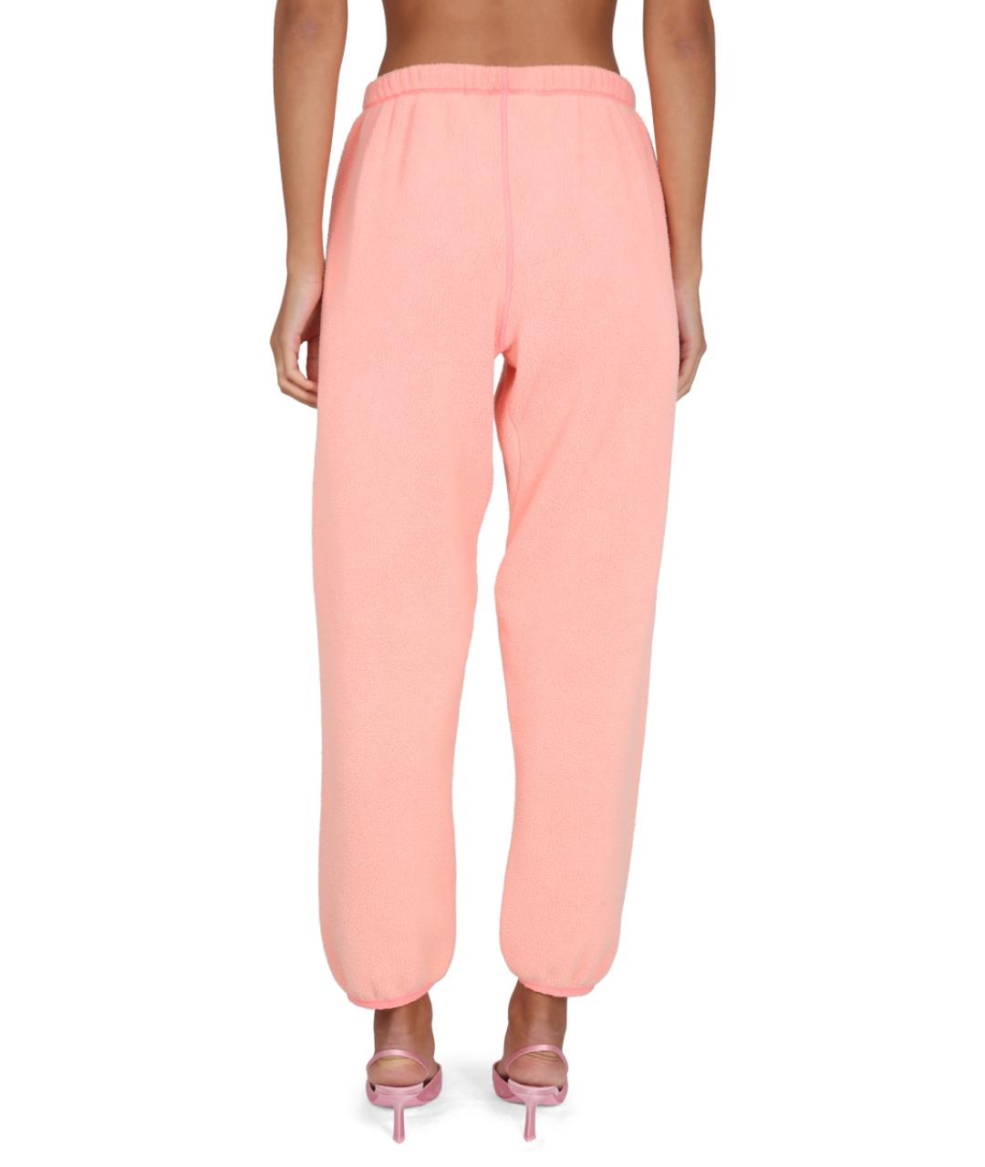 ALEXANDER WANG Розовые хлопковые прямые брюки, фото 4