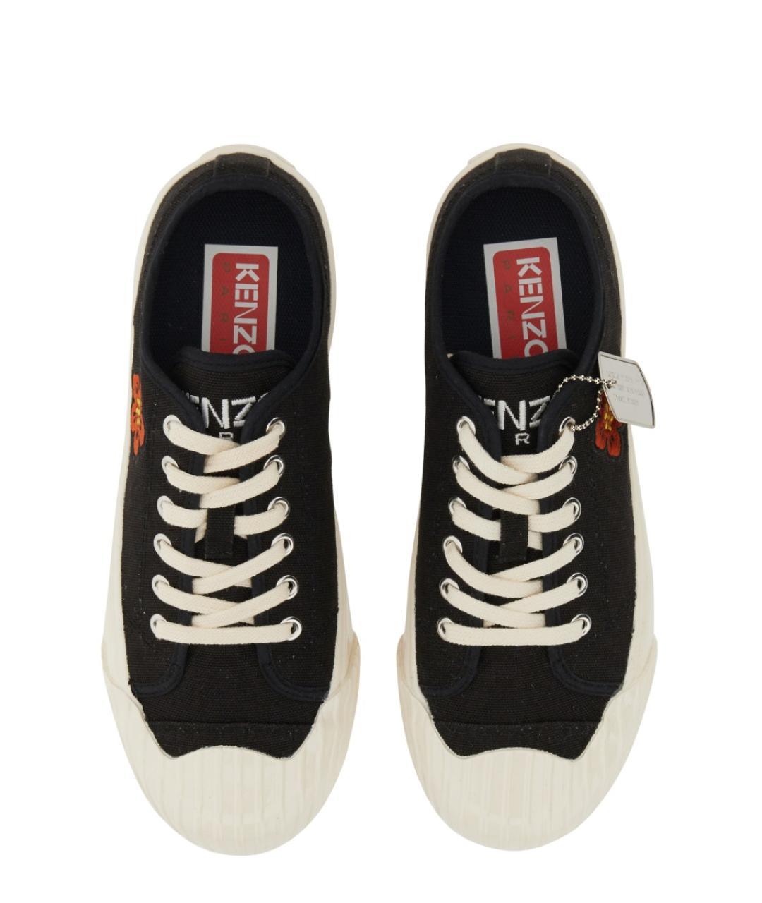KENZO Черные текстильные кеды, фото 2