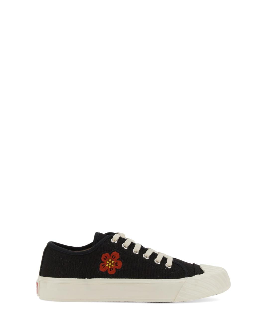 KENZO Черные текстильные кеды, фото 1