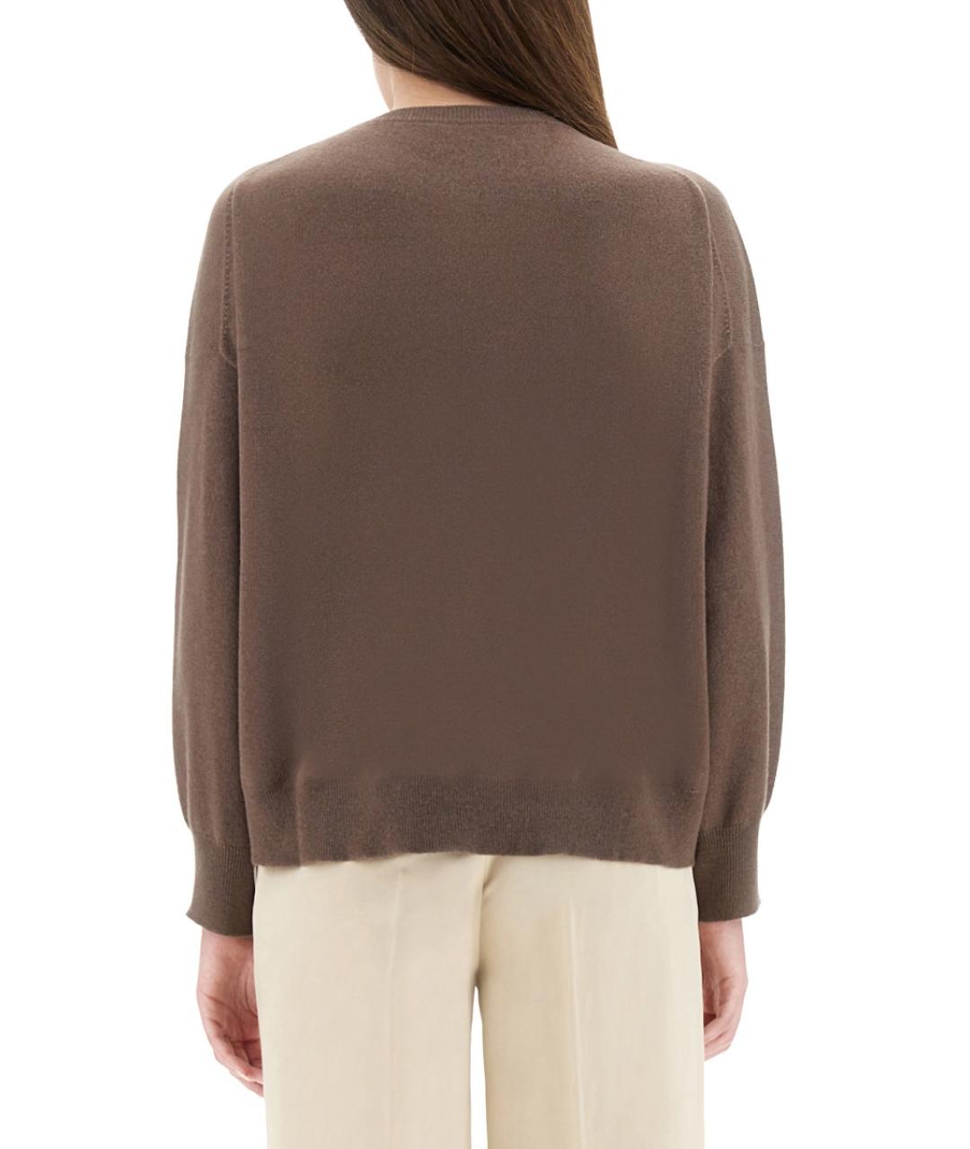BRUNELLO CUCINELLI Коричневый кашемировый джемпер / свитер, фото 4