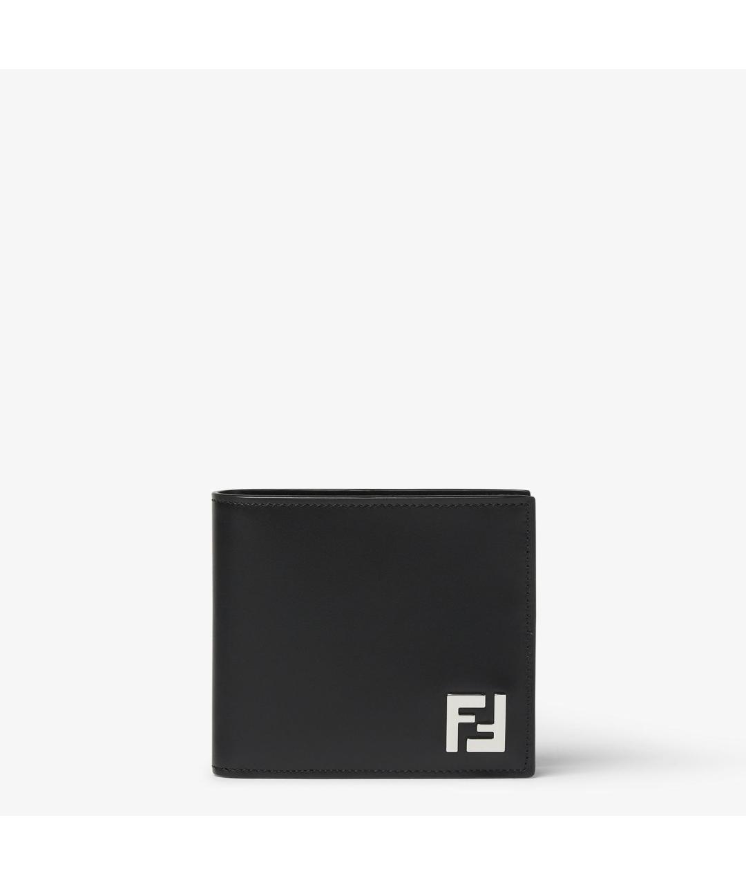 FENDI Черный кожаный кошелек, фото 4