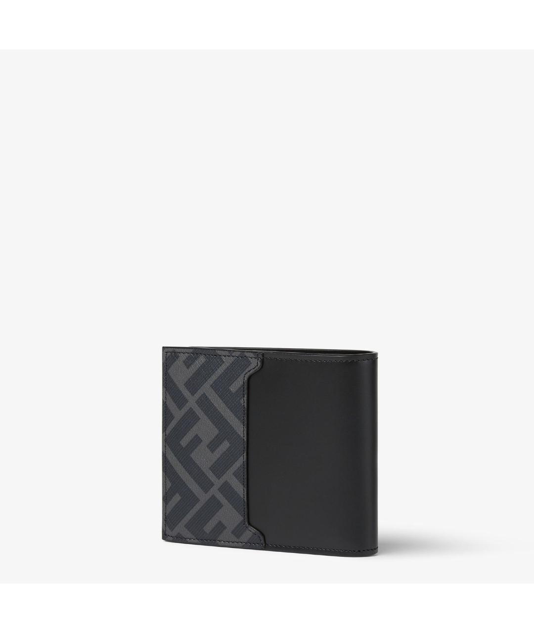FENDI Черный кожаный кошелек, фото 3