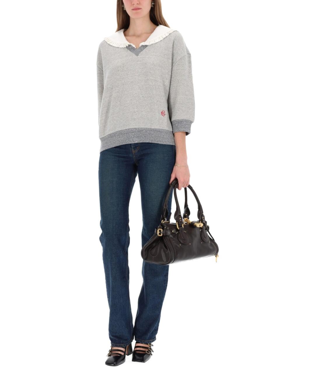 CHLOE Серый хлопковый джемпер / свитер, фото 2