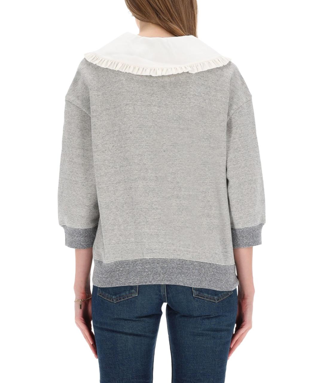 CHLOE Серый хлопковый джемпер / свитер, фото 3