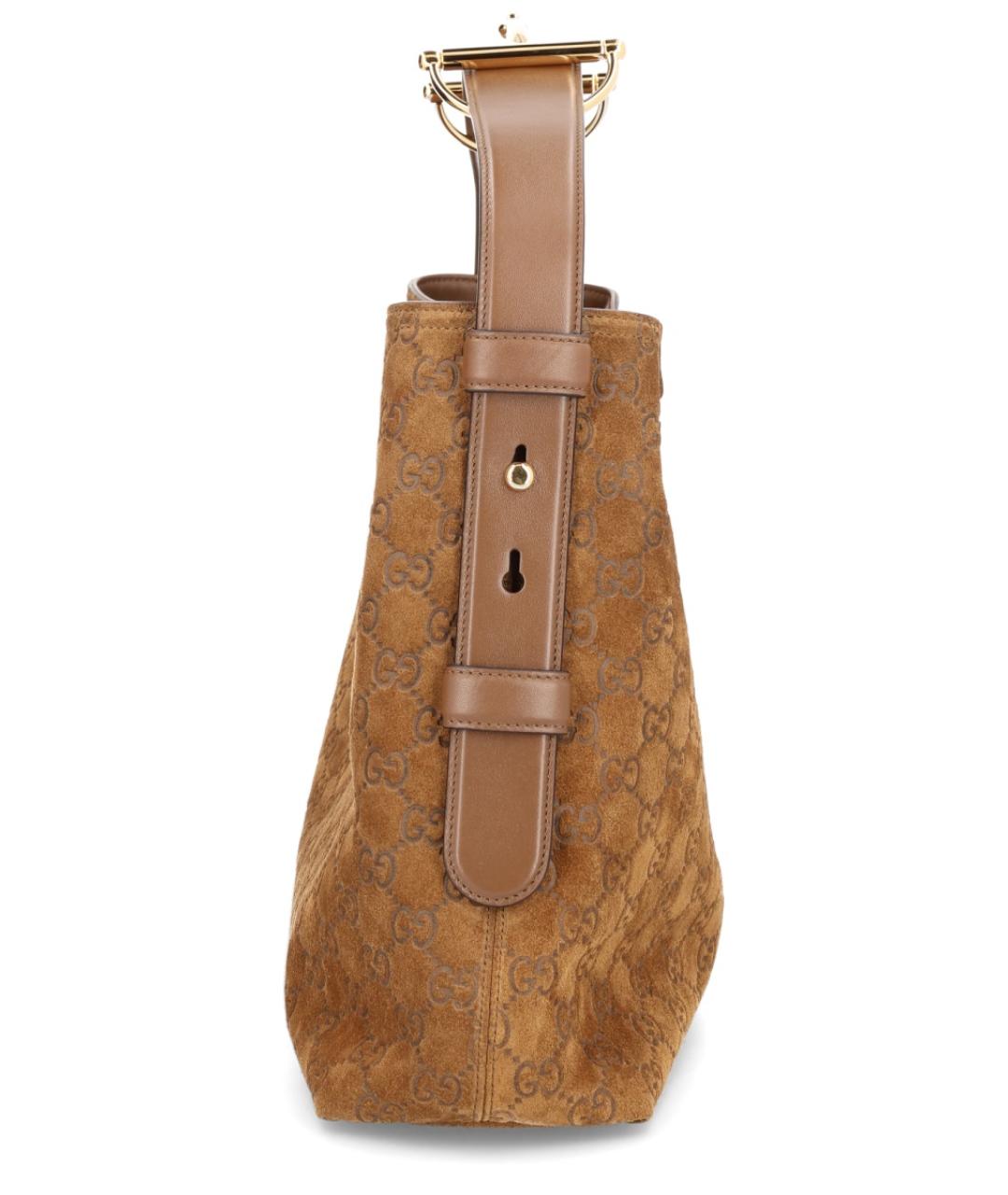 GUCCI Коричневая замшевая сумка через плечо, фото 3
