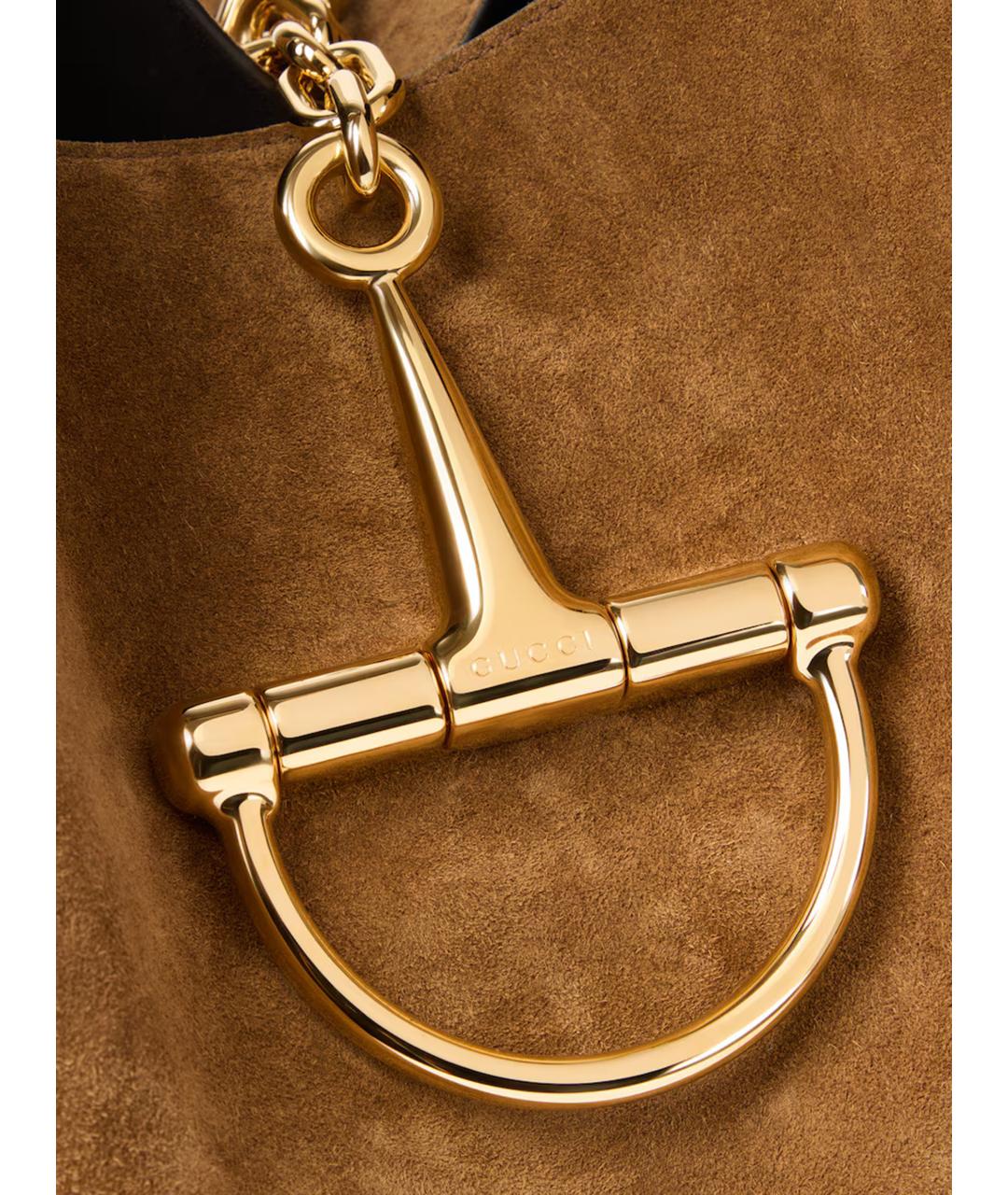 GUCCI Коричневая замшевая сумка через плечо, фото 5