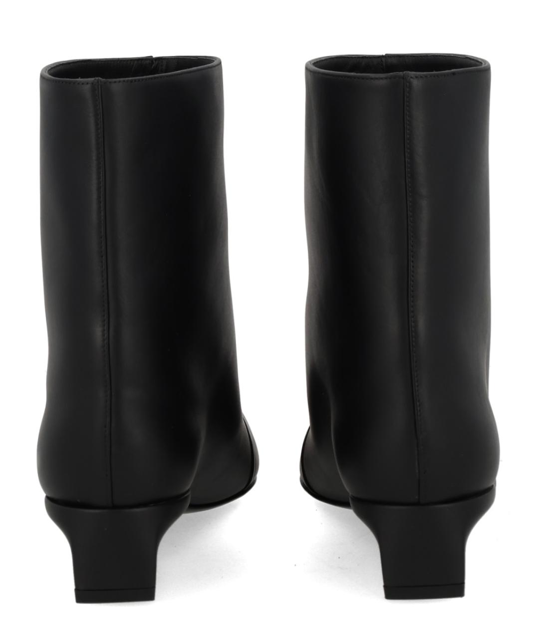 LOULOU STUDIO Черные кожаные ботинки, фото 2