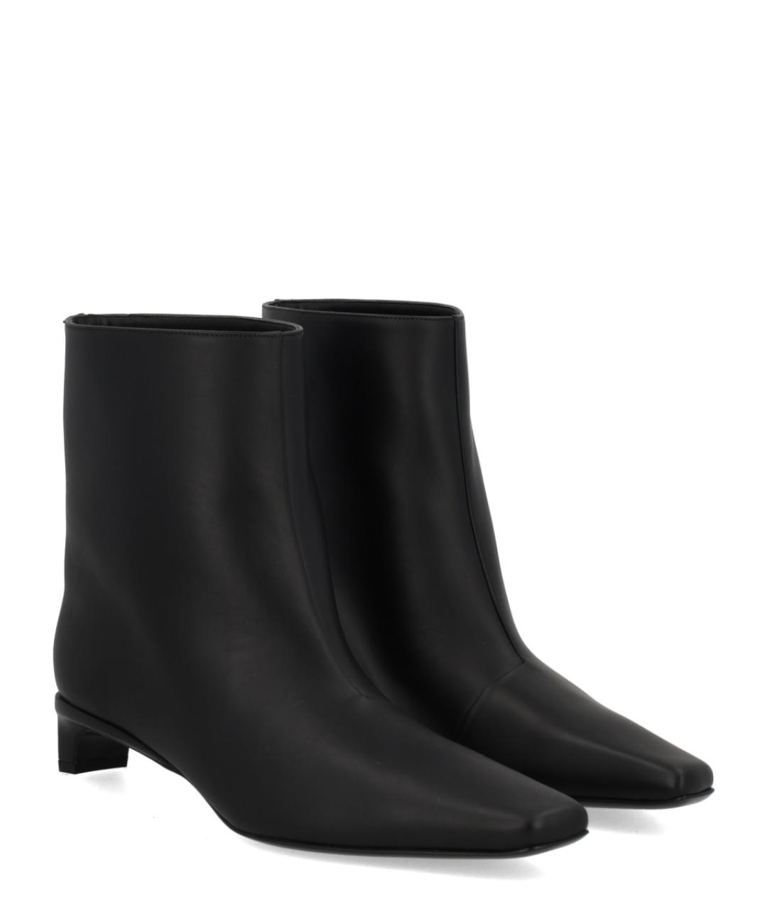 LOULOU STUDIO Черные кожаные ботинки, фото 1
