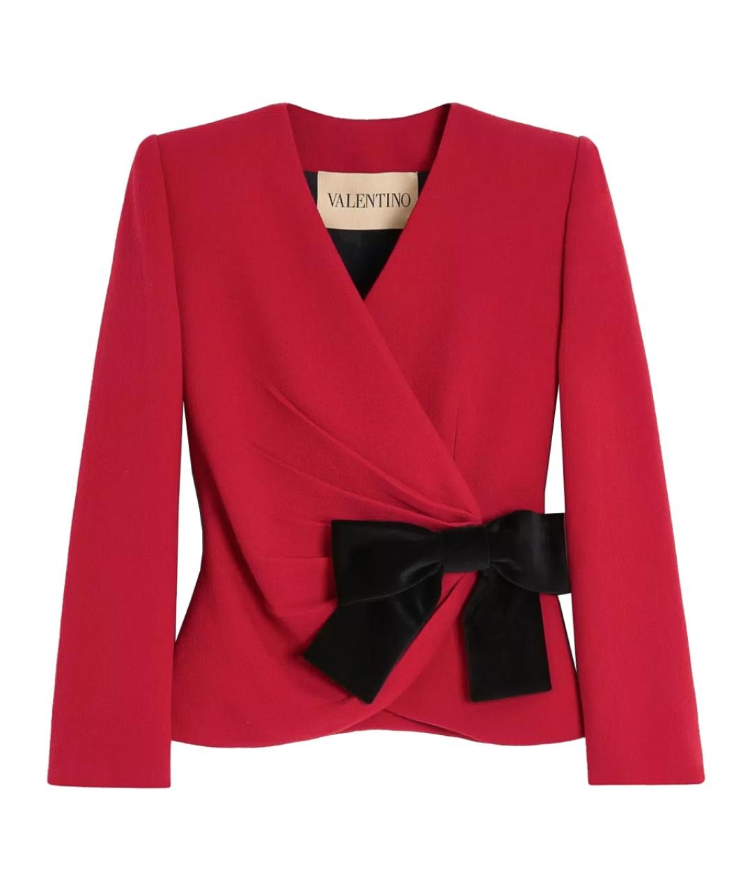 VALENTINO Красный шерстяной жакет/пиджак, фото 1